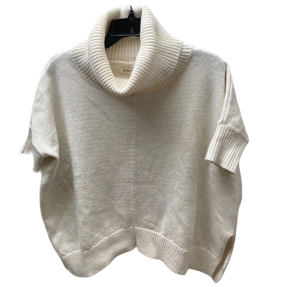 ❤️ OLD NAVY CREAM OVERSIZED PONCHO SWEATER SIZE XS